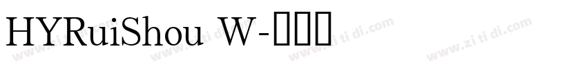 HYRuiShou W字体转换